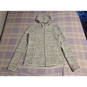 Kuhl Ascendyr Jacket Size Small Fleece Full Zip Up Gray Cream Hooded